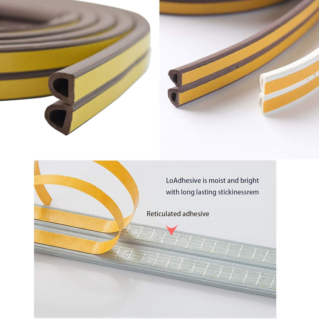 عازل فروست كينج مطاطي ذاتي الالتصاق مقاس 3/8 بوصة عرضًا × 1/4 بوصة ارتفاعًا × 17 قدمًا، أسود