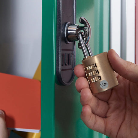 Yale Padlock Combination Aluminium 20mm Gold