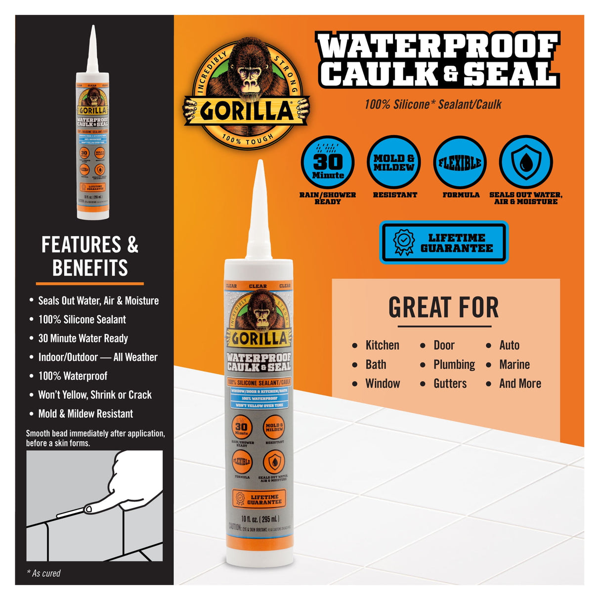 10OZ CLR Gorilla Caulk
