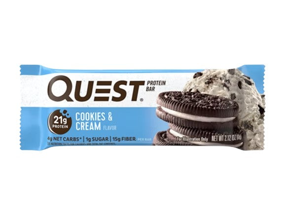 بار بروتين كويست نوتريشن بنكهة الكوكيز والكريمة - 60 جرام