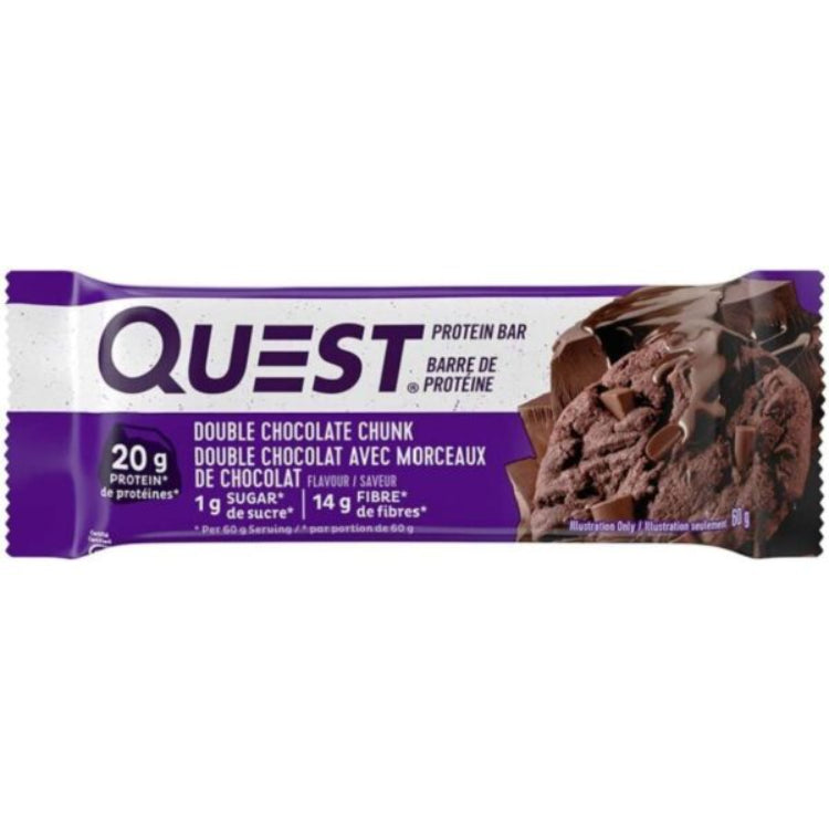 بار بروتين كويست نوتريشن بنكهة الشوكولاتة المزدوجة - 60 جرام