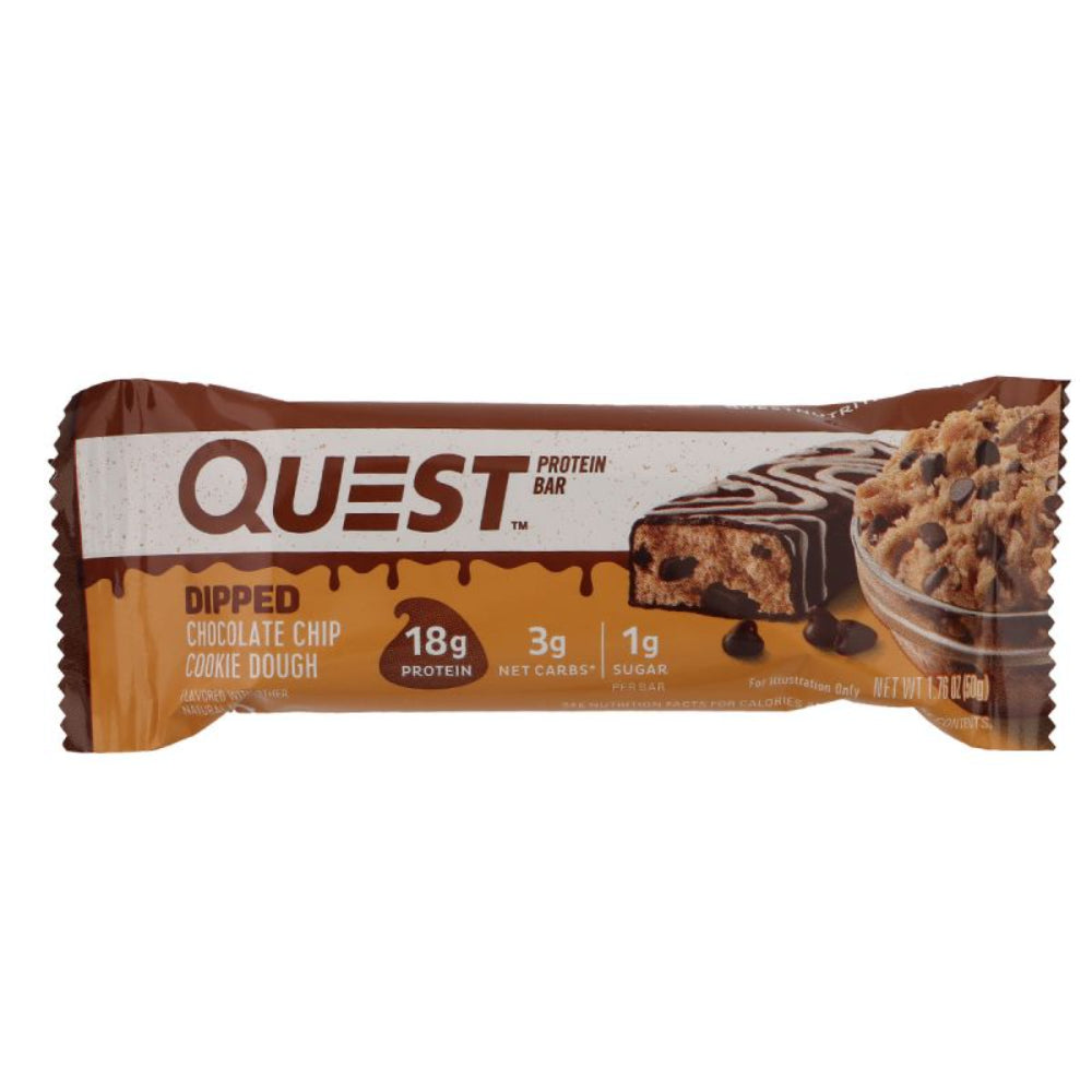 بار بروتين كويست نوتريشن مغطى بعجينة شوكولاتة تشيب كوكيز - 50 جرام