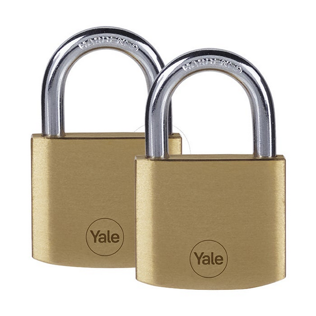 Yale Brass Padlock 40mm Pack of 2