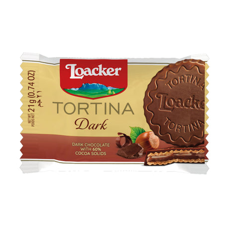 ويفر لوكر تورتينا دارك شوكولت بطعم البندق 24*6 - 21 جرام