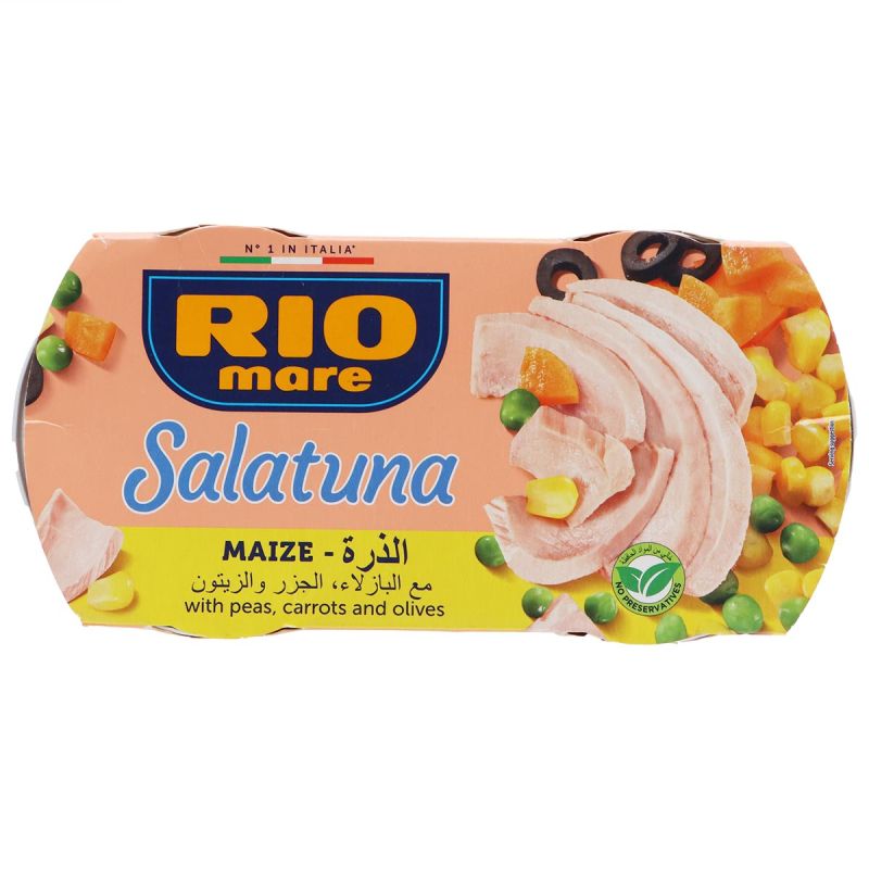 تونه ريو ماري سلاتونا ذره مع البازلاء والجزر والزيتون 2 قطعة - 160 جرام
