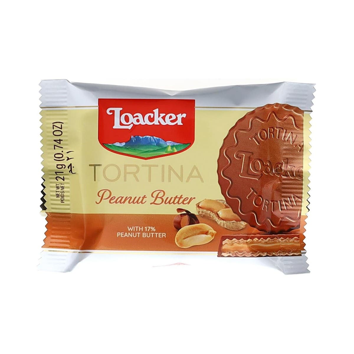 ويفر لوكر تورتينا بطعم الزبدة فول سوداني 24*6 - 21 جرام