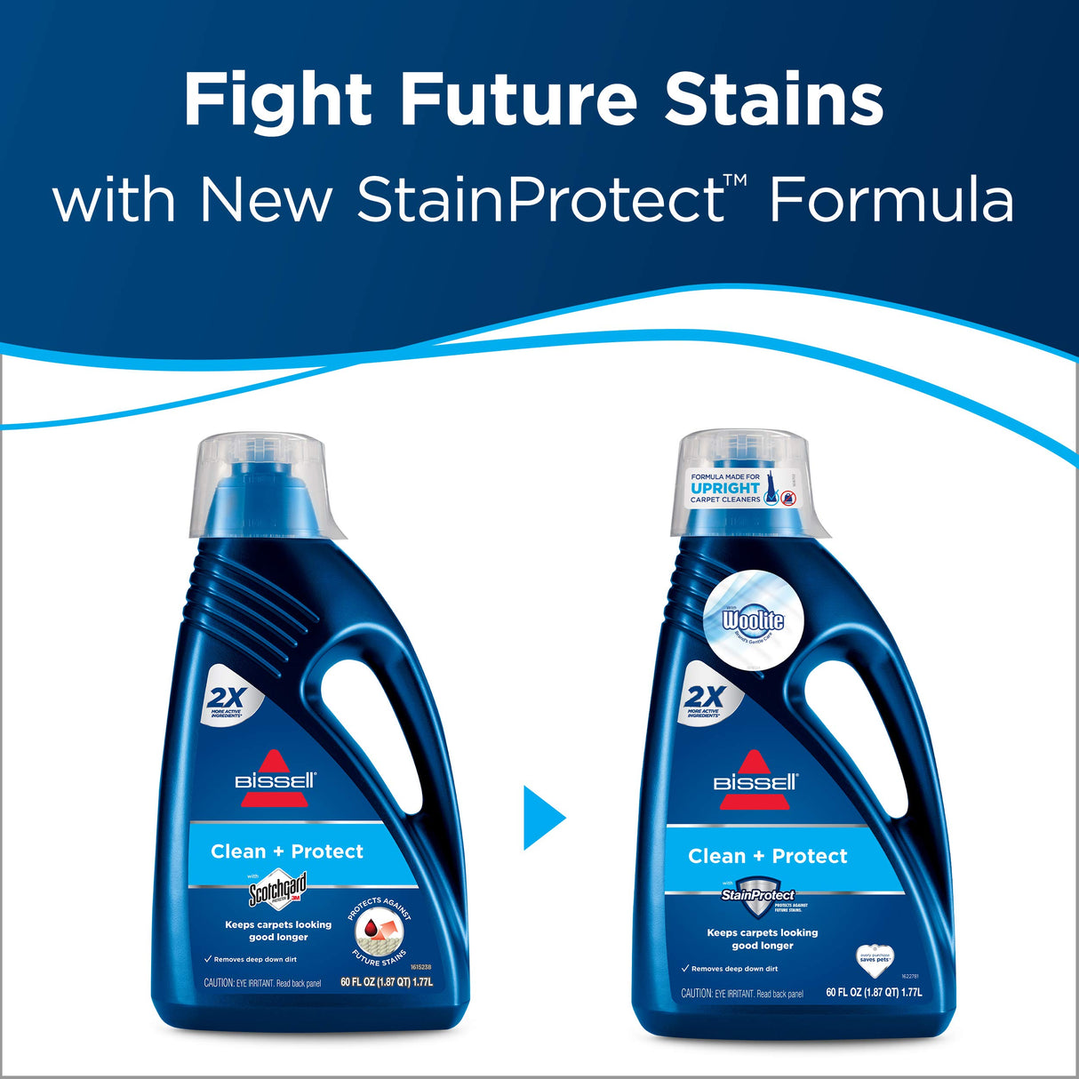 تركيبة مركزة للتنظيف والحماية العميقة لمكنسة السجاد العمودية من بيسيل ، 60 أونصة