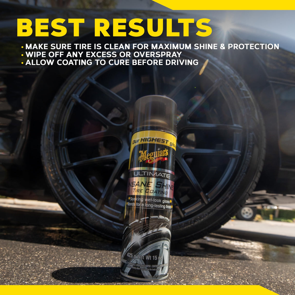 Meguiar's Ultimate Insigne Shine Tire Polish Spray - 425g