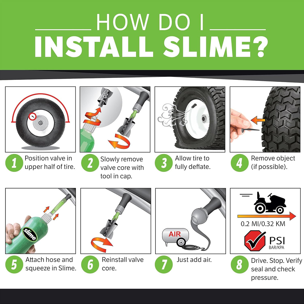 Slime Tire Sealant for Flat Tire Puncture Repair
