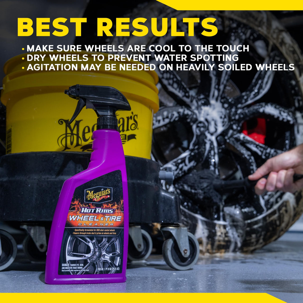 Meguiar's Hot Rims Wheel and Tire Cleaner Spray - 709 ml