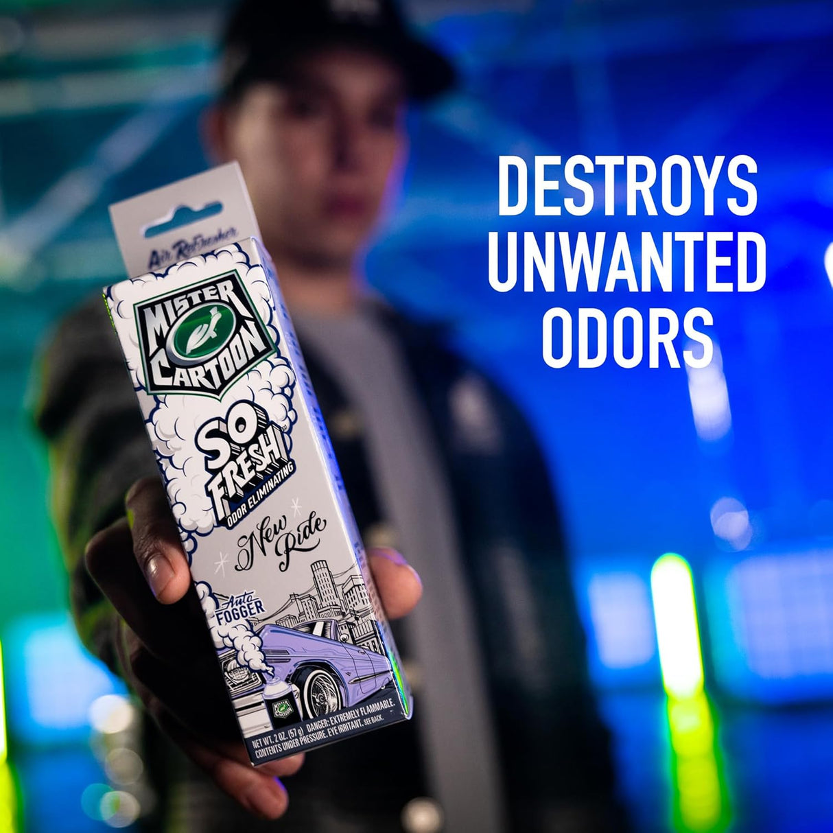 Turtle Wax X Mister Cartoon New Ride Odor Fogger Air Freshener 2 oz.