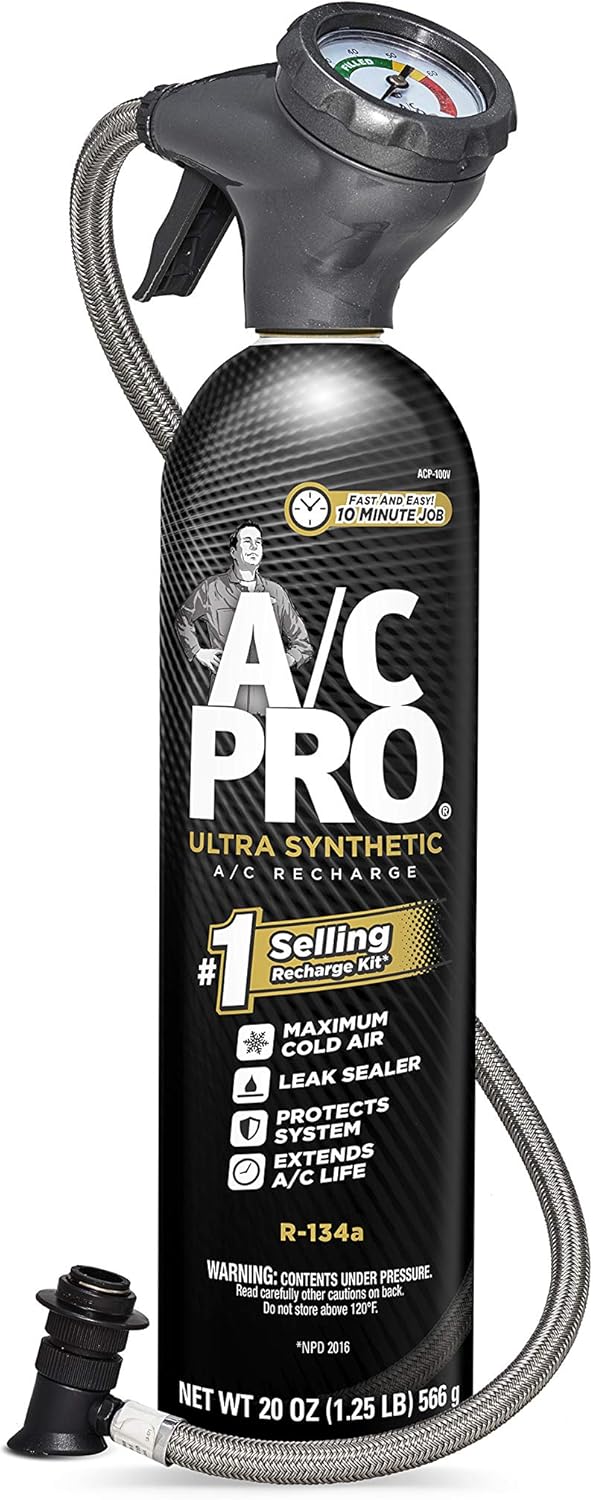 ايه سي برو مبرد R134A باللونين الأسود والرمادي 20 أونصة ACP100-S