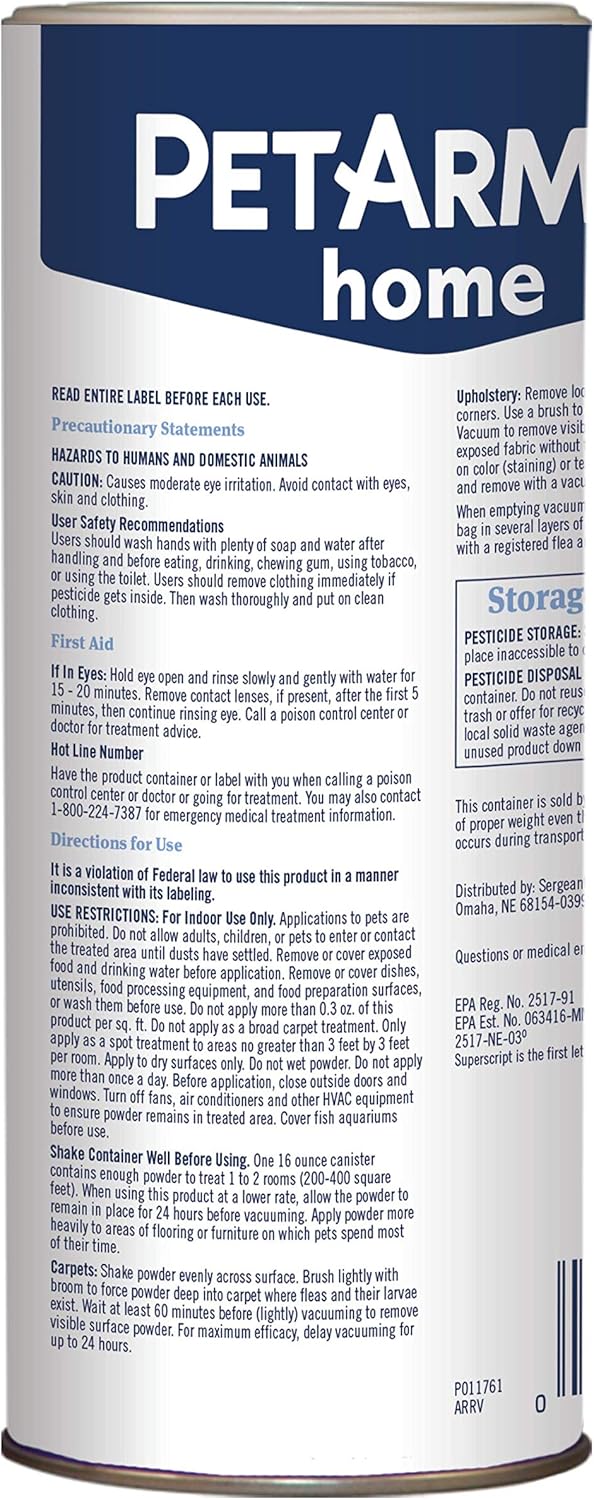 مسحوق سجاد منزلي لقتل البراغيث والقراد من بيت ارمور - 473 مل