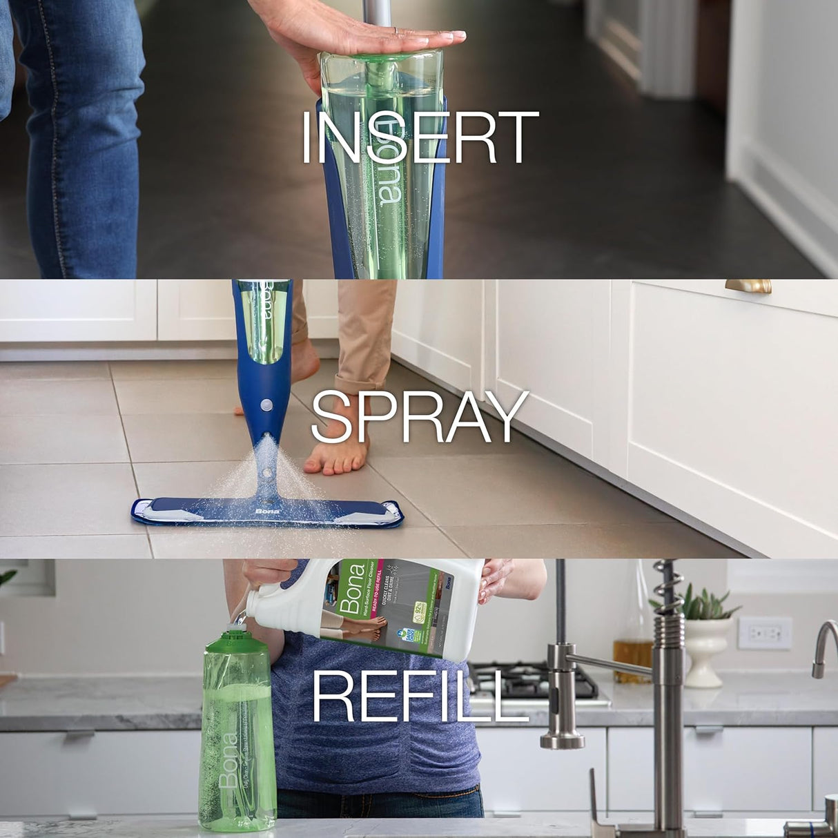 بخاخ بونا منظف للاسطح المختلفة، برائحة الليمون والنعناع، 32 أونصة