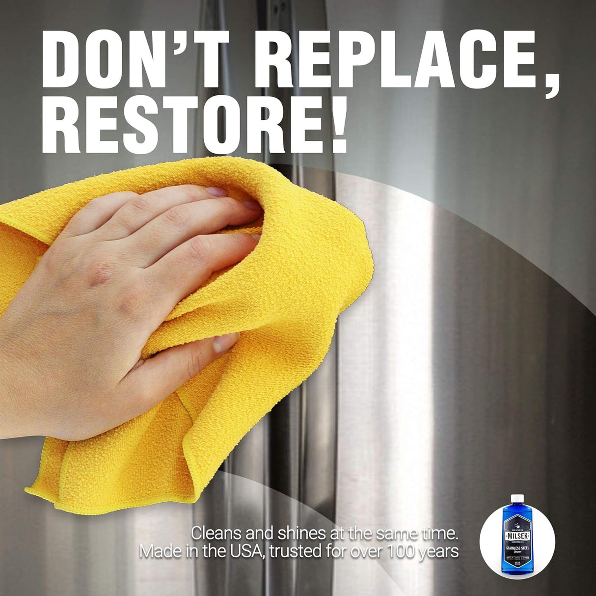 منظف الفولاذ المقاوم للصدأ من ميلسيك، 12 أونصة