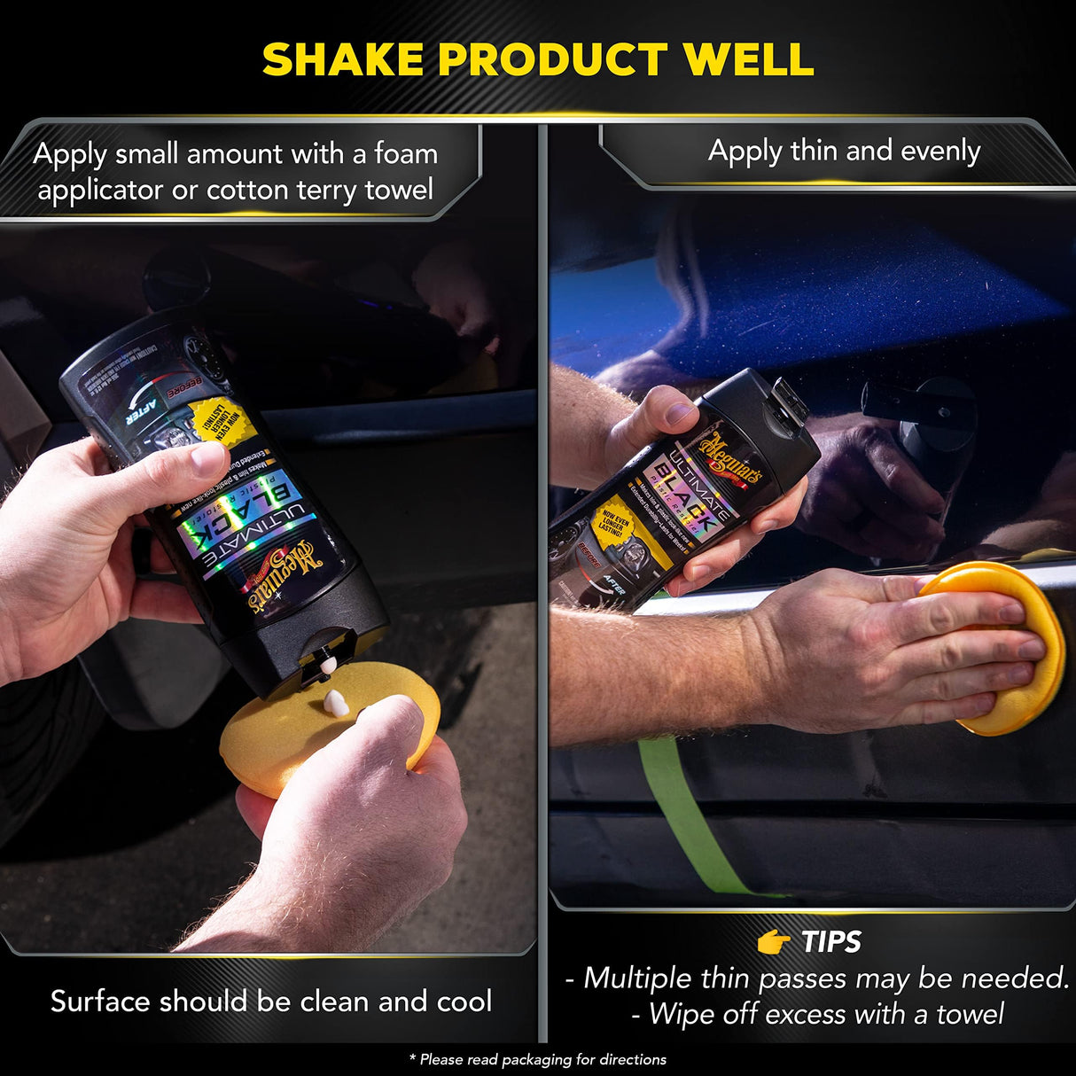 ماجوايرز ألتيميت بلاك - مرمم البلاستيك والفينيل بتقنية النانو بوليمر لحماية طويلة الأمد - ٣٥٥ مل