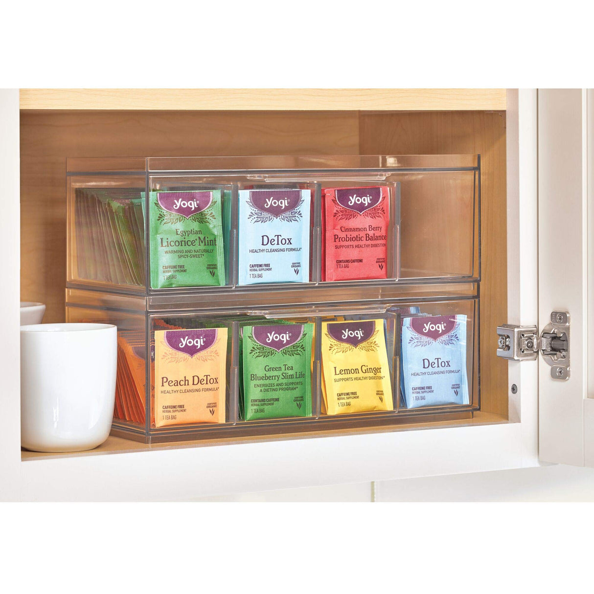 RPET Crisp Tea Storage Organizer Clear