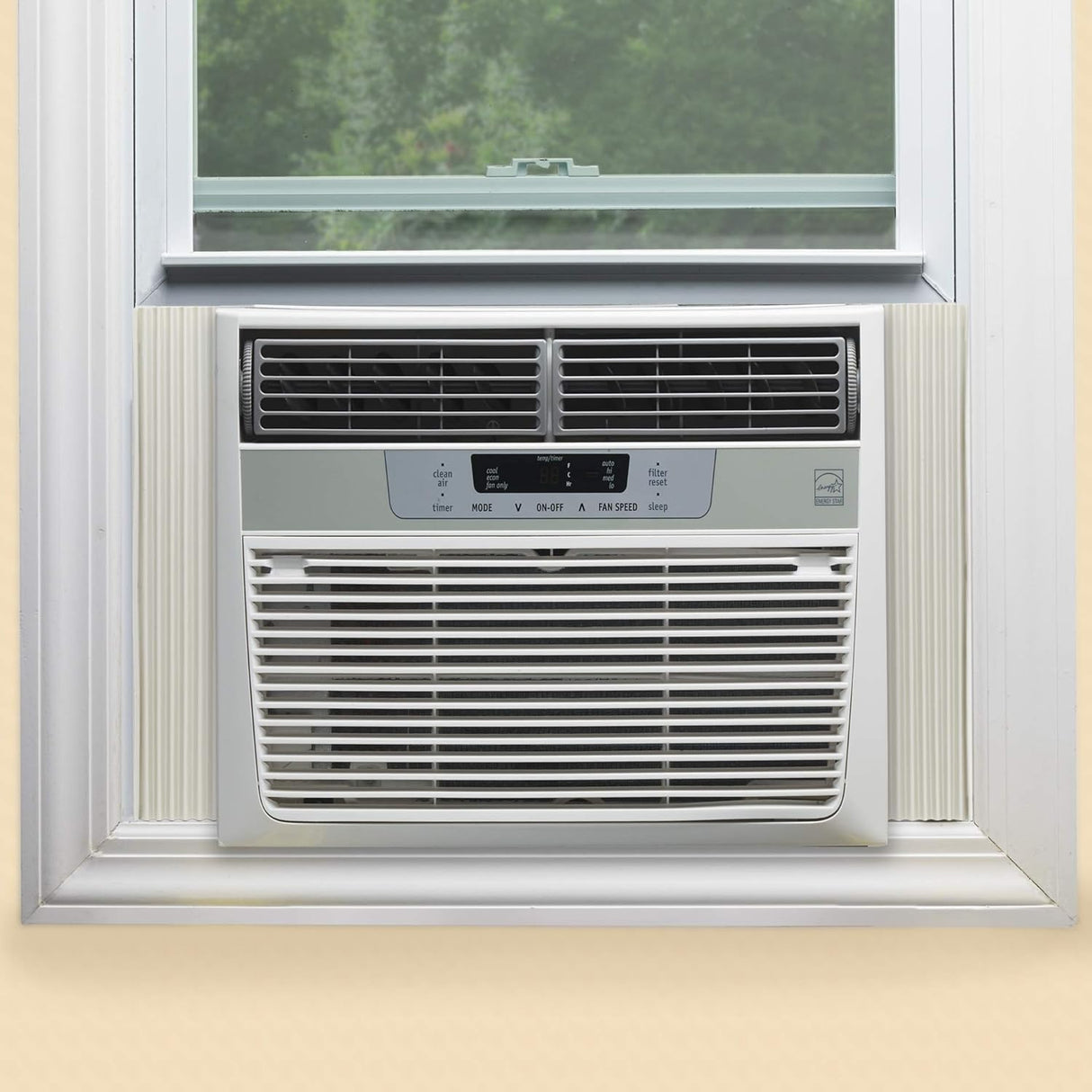 مجموعة ألواح جانبية فروست كينج لمكيف الهواء من الفينيل المرن، عبوتان، 12 × 21 بوصة