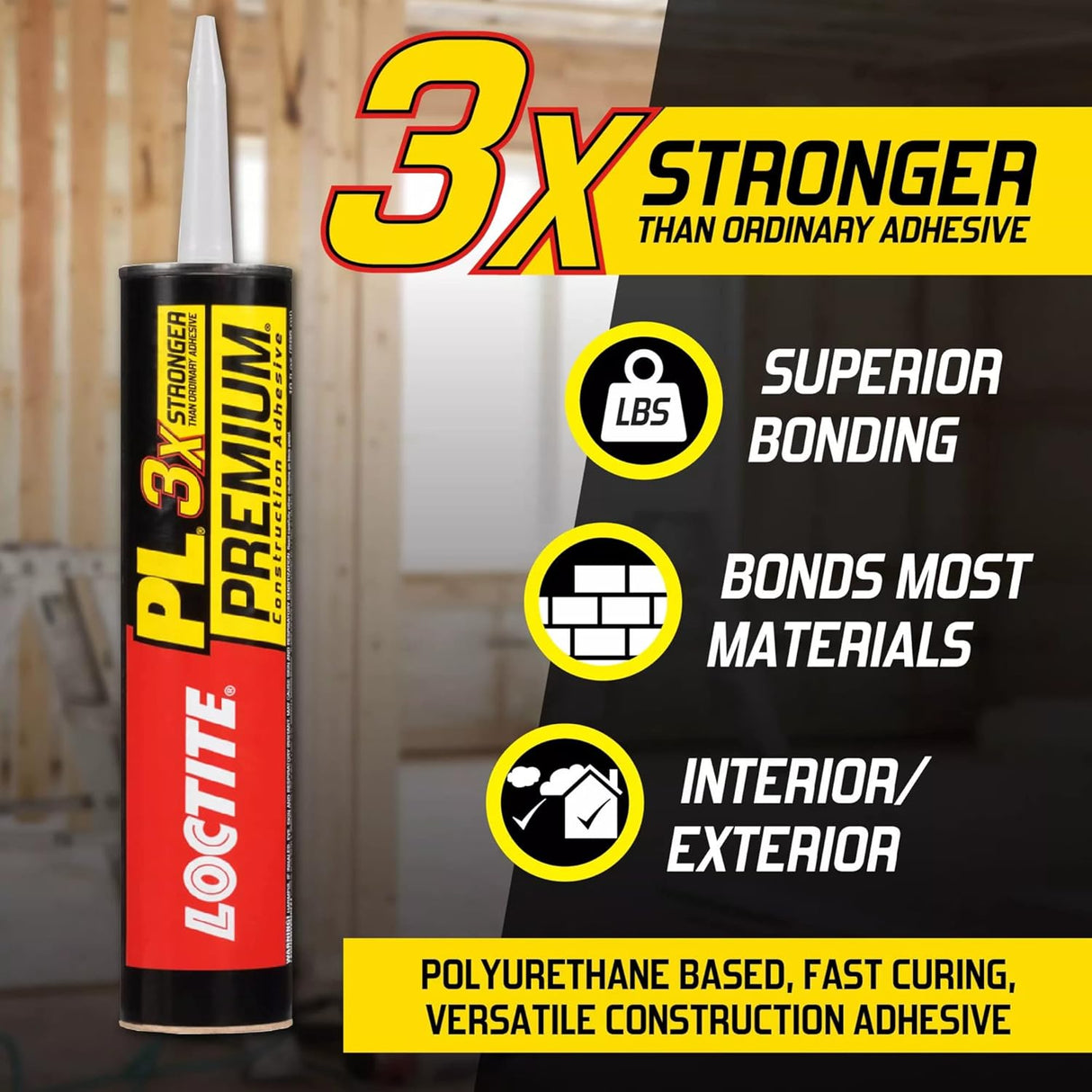 Loctite Premium Polyurethane Construction Adhesive, 10 oz.