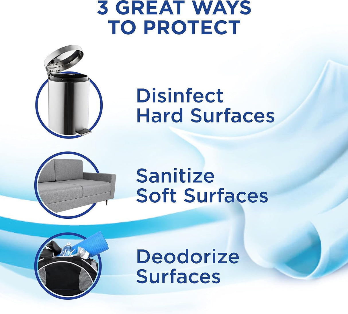 بخاخ مطهر ليسول كريسب برائحة الكتان، 12.5 أونصة