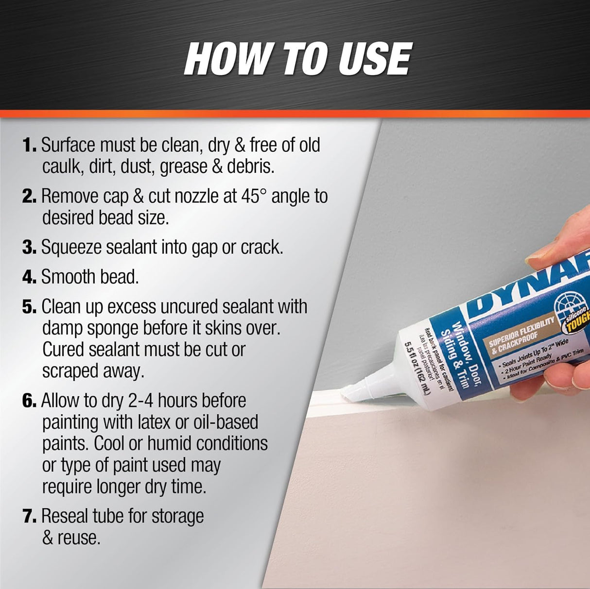 DAP Dynaflex 230 Sealant White Indoor & Outdoor 5.5-oz.