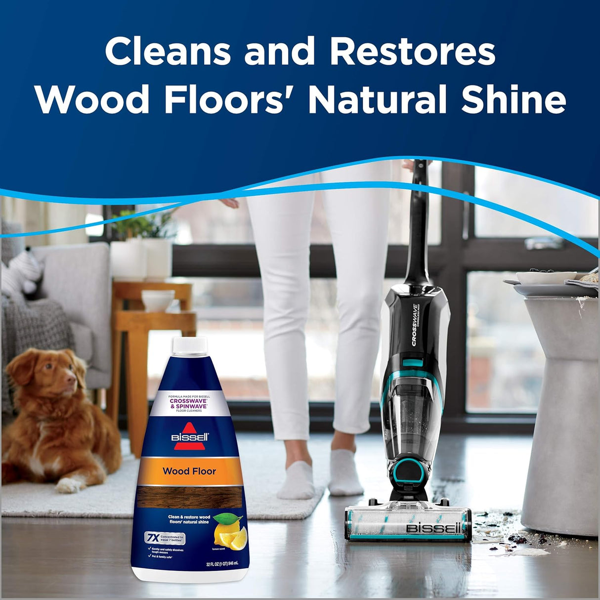 منظف الأرضيات الخشبية بيسيل برائحة الليمون، 32 أونصة