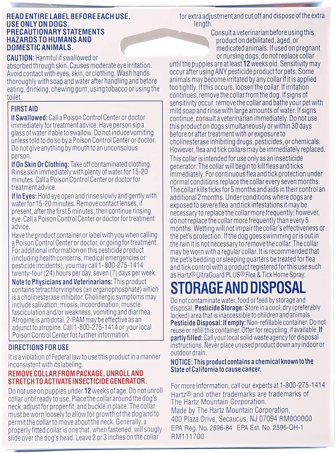 طوق البراغيث للكلاب ألترا جارد برائحة منعشة من هارتز، 26 بوصة - ابيض