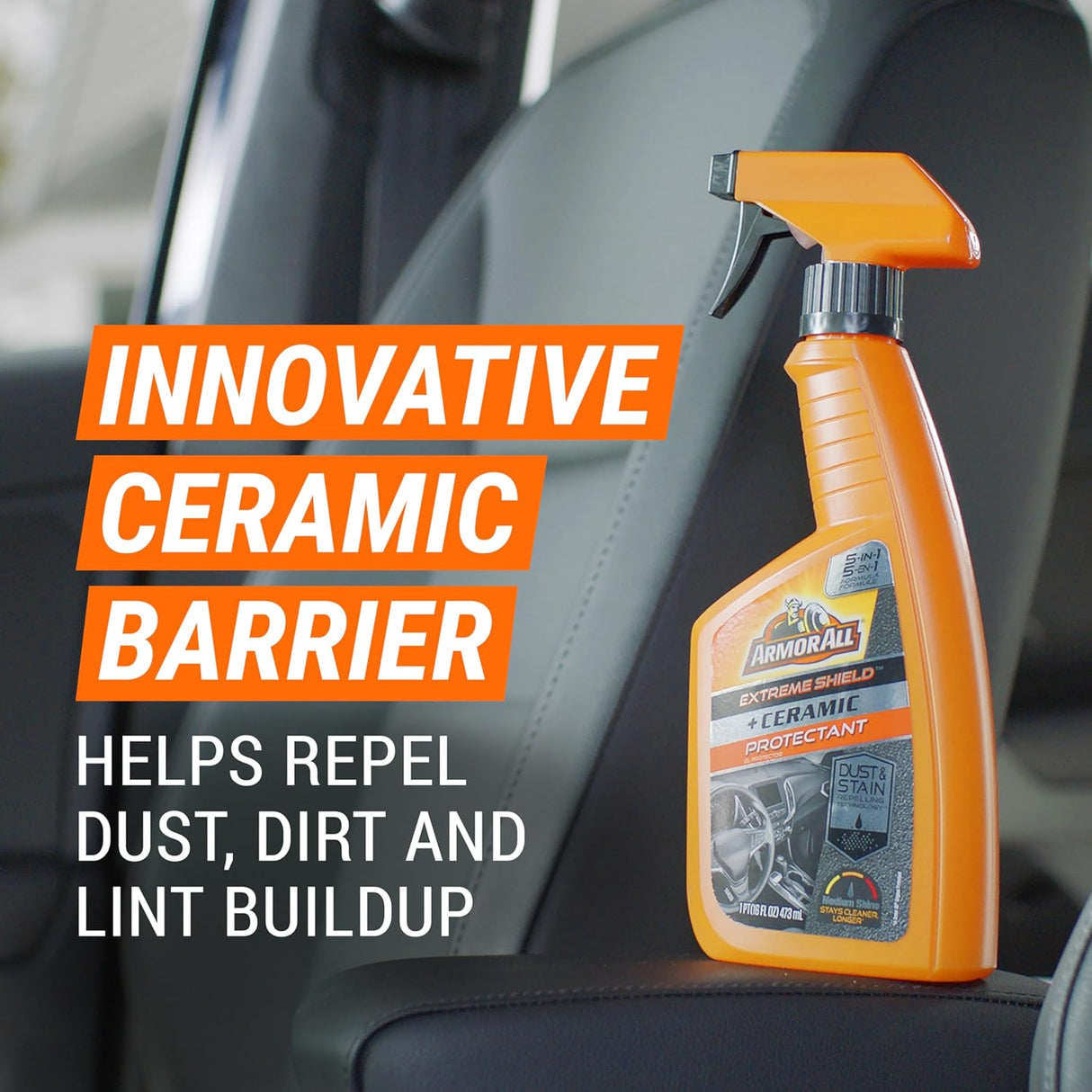 بخاخ حماية ومنظف داخلي للسيارة اكستريم شيلد بلس سيراميك من ارمور اول - 473 مل