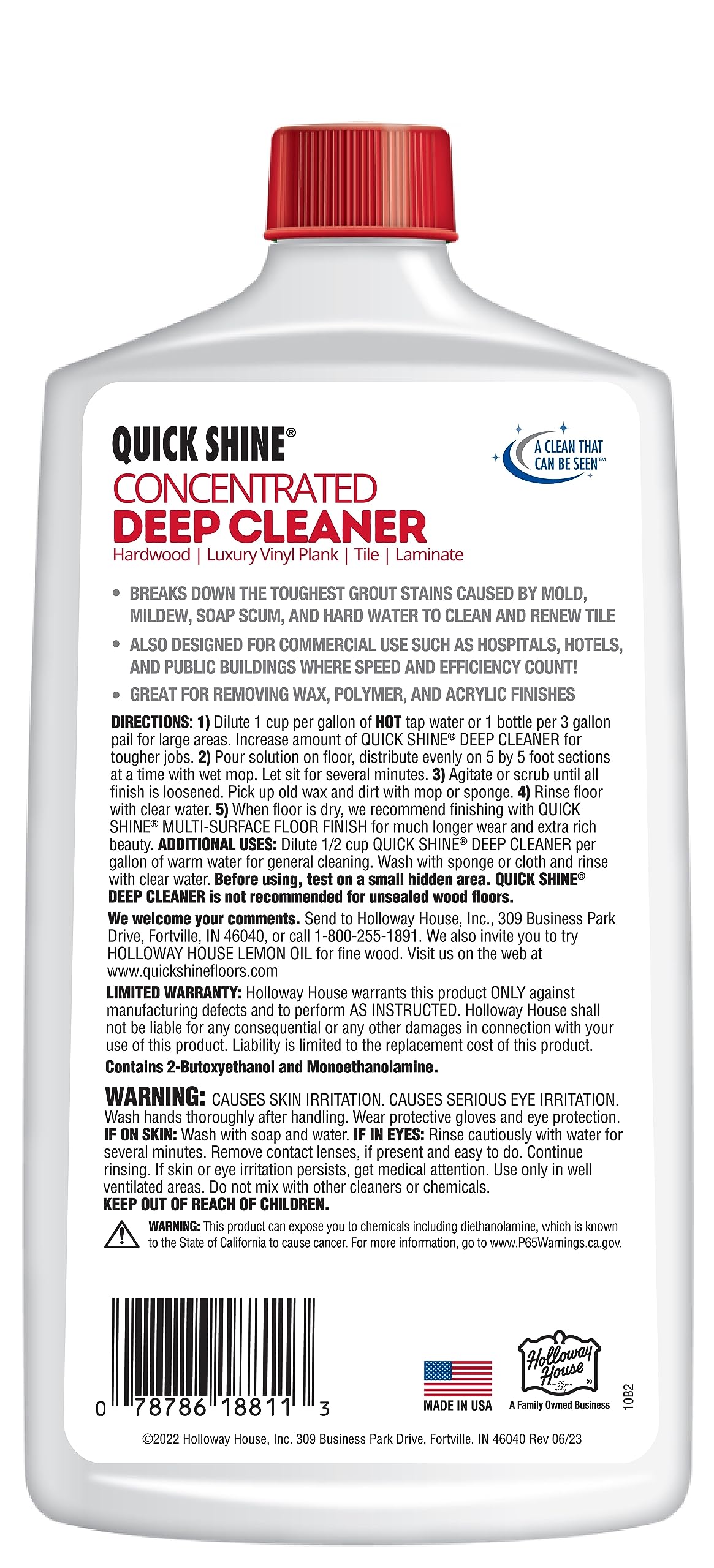 Holloway House Concentrated Deep Floor Cleaner, 27 oz