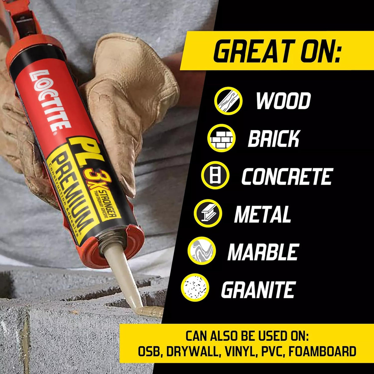 Loctite Premium Polyurethane Construction Adhesive, 10 oz.