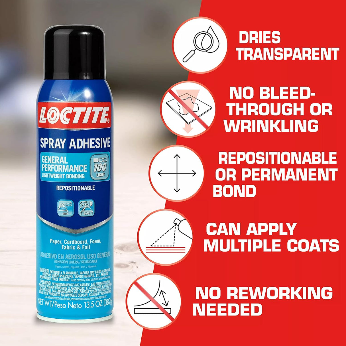 Loctite Spray Adhesive Multi-Purpose Spray, 13.5 oz