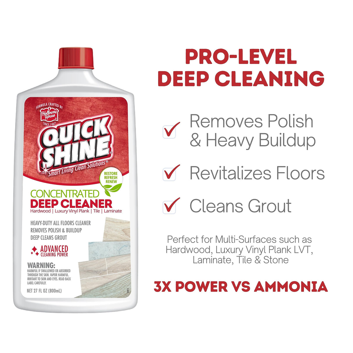 Holloway House Concentrated Deep Floor Cleaner, 27 oz