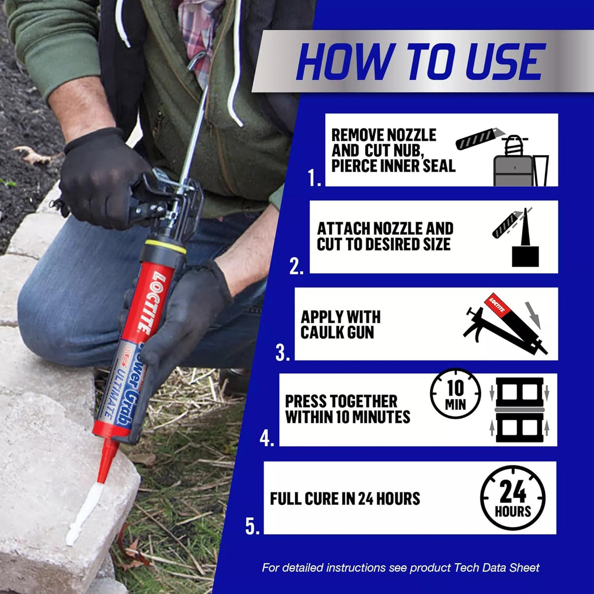 Loctite PowerGrub Ultimate All Purpose Construction Adhesive, 9 oz