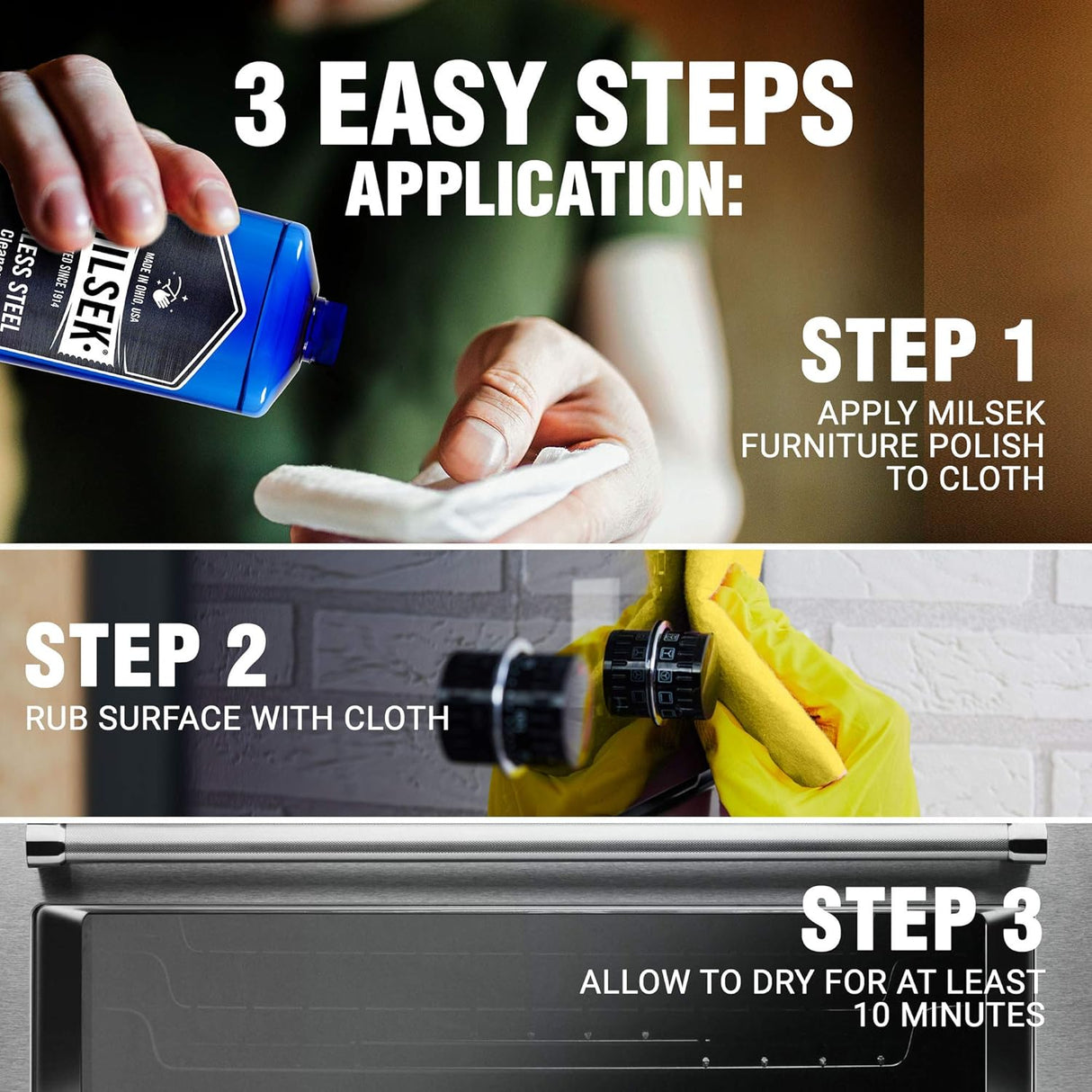 منظف الفولاذ المقاوم للصدأ من ميلسيك، 12 أونصة