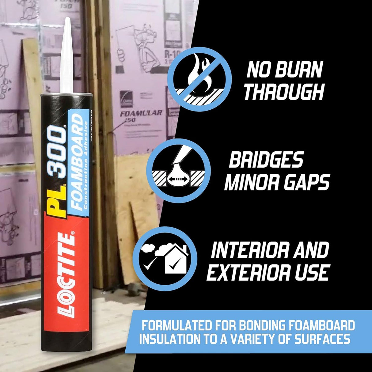 Loctite All Purpose Construction Latex Foam Adhesive, 28 oz