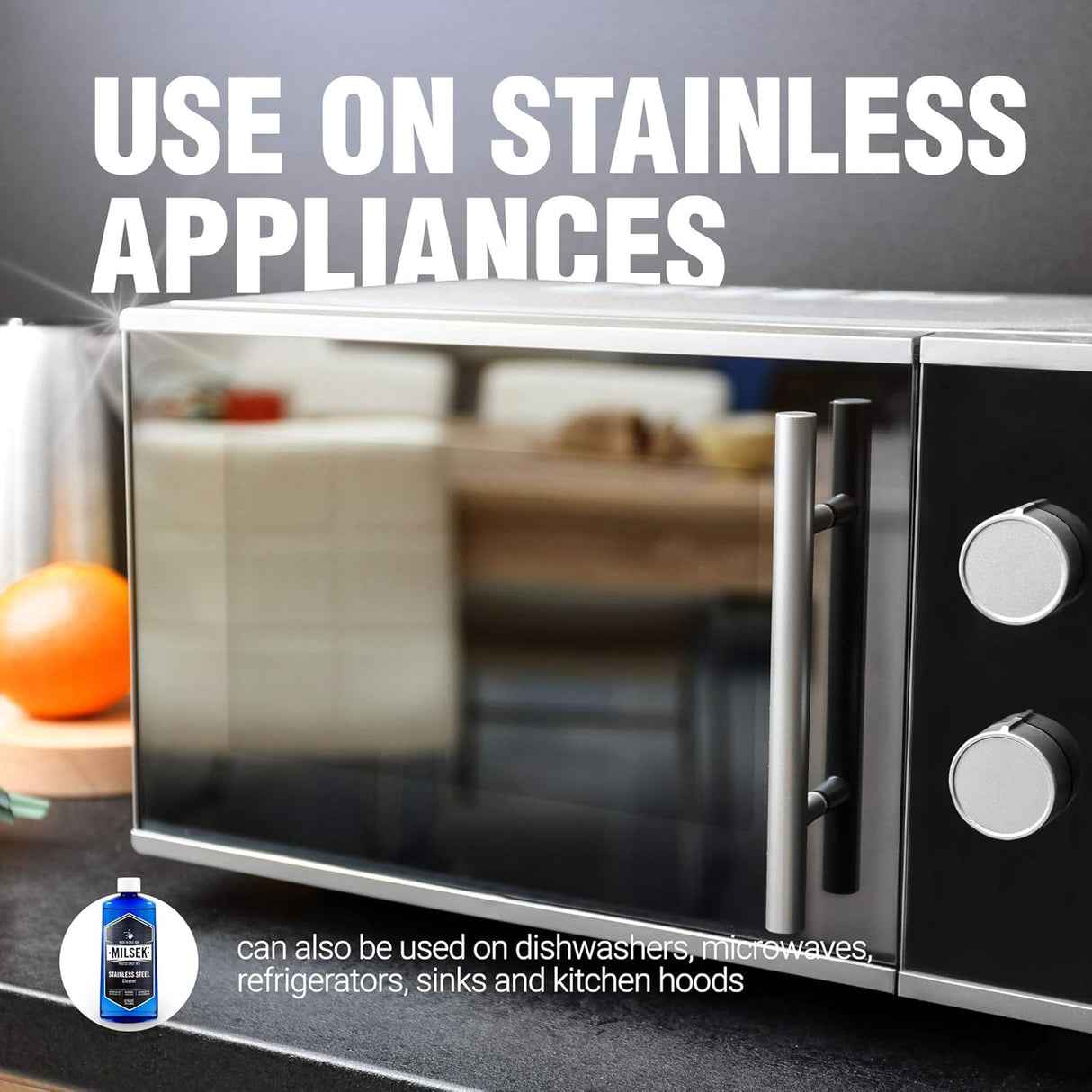 منظف الفولاذ المقاوم للصدأ من ميلسيك، 12 أونصة