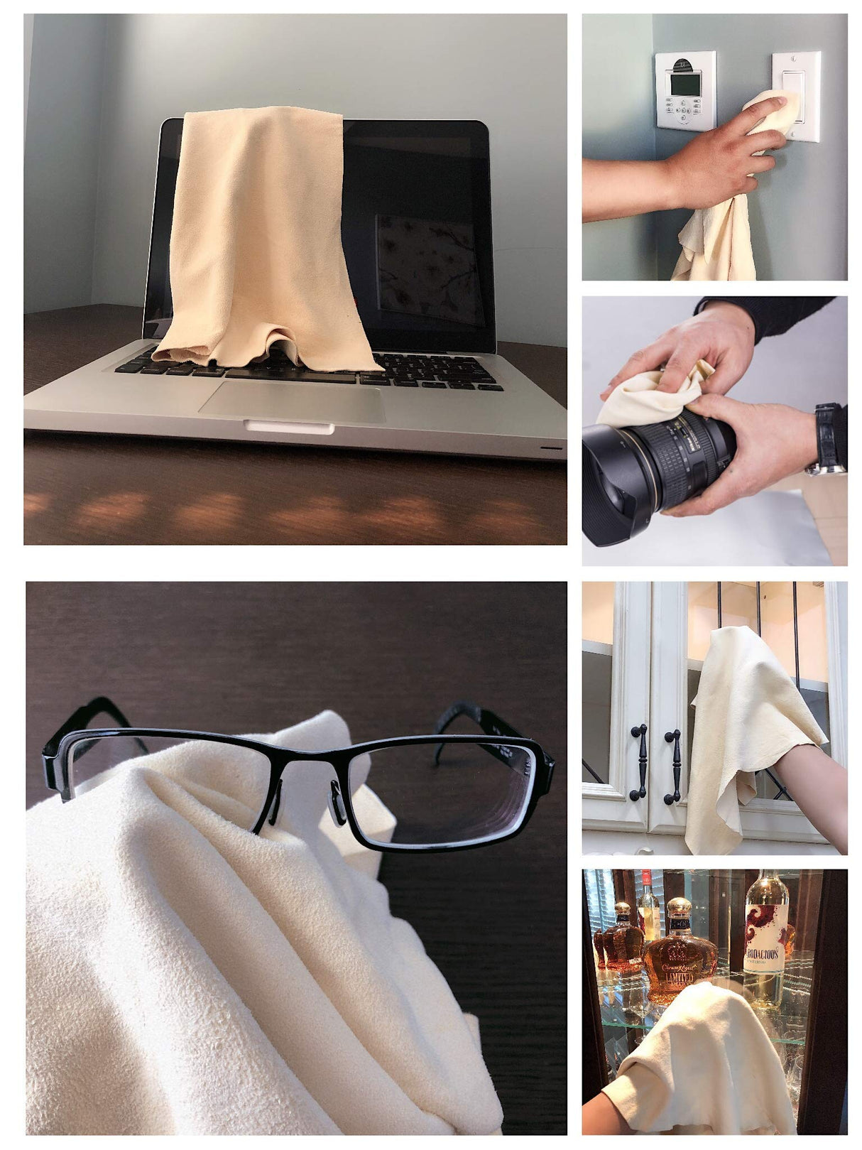 فوطة شامواه من هوبكينز 1.5 قدم مربع 36 قطعة بيج