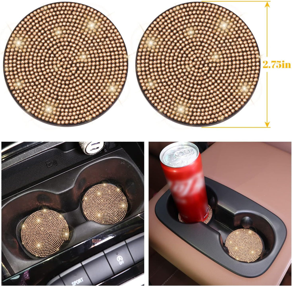 Custom Accessories Steering Wheel Cover – Shiny Gold
