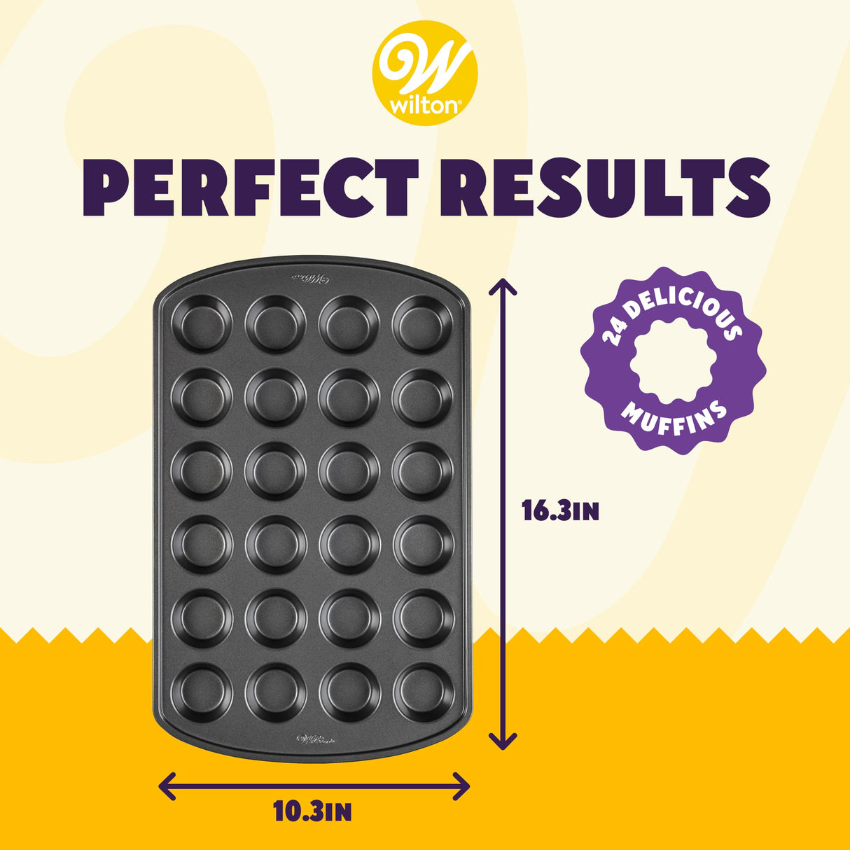 Wilton Perfect Results Premium Non-Stick Mini Muffin and Cupcake Pan, 24-Cavity