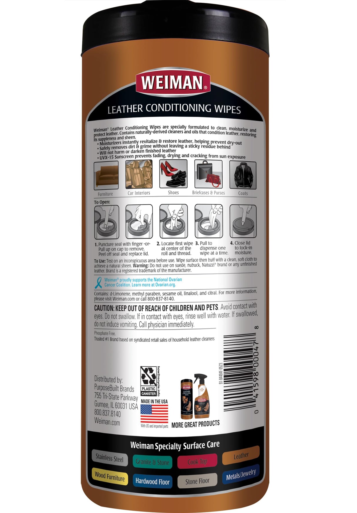 مناديل مبللة لتنظيف وترطيب الجلد من ويمان، 30 قطعة