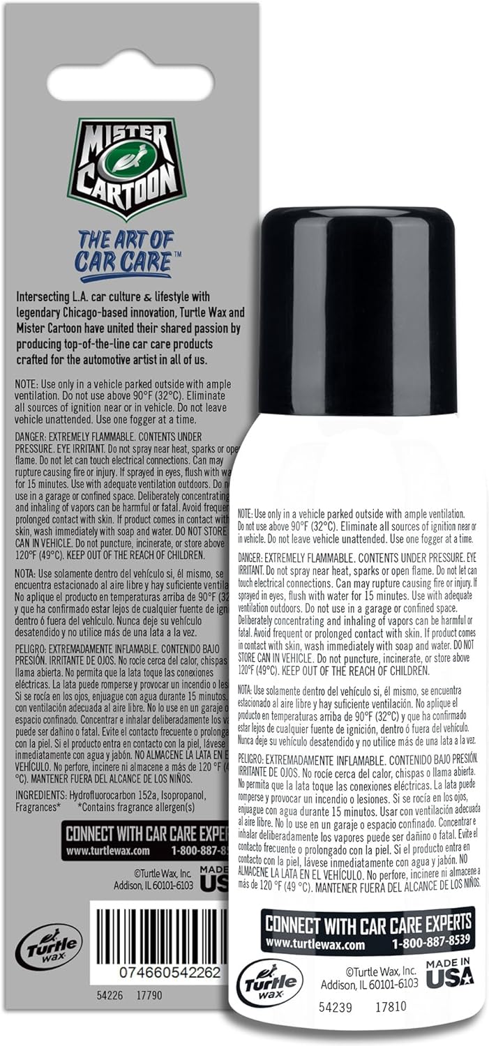 Turtle Wax X Mister Cartoon New Ride Odor Fogger Air Freshener 2 oz.