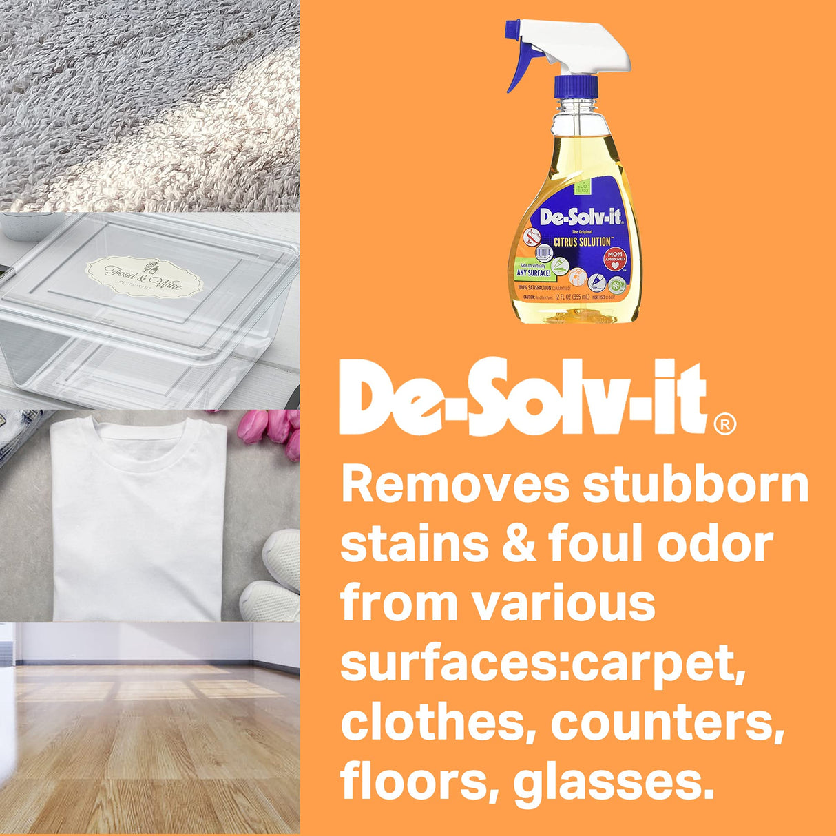 محلول الحمضيات لتنظيف البقع وازالة الروائح من دي-سولف-ات ، 12 أونصة