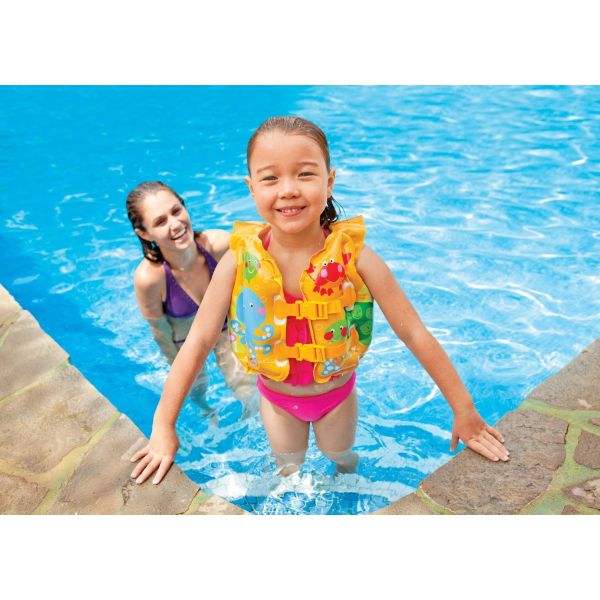Intex Kids' Swim Vest, Multicolor - INT59661