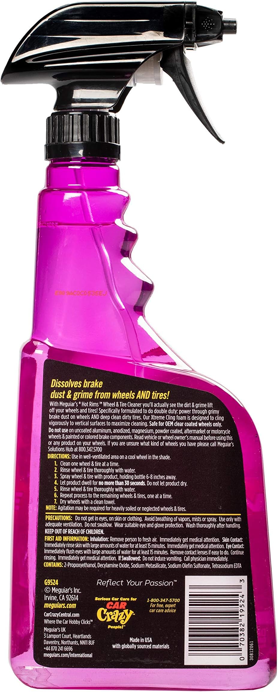 Meguiar's Hot Rims Wheel and Tire Cleaner Spray - 709 ml