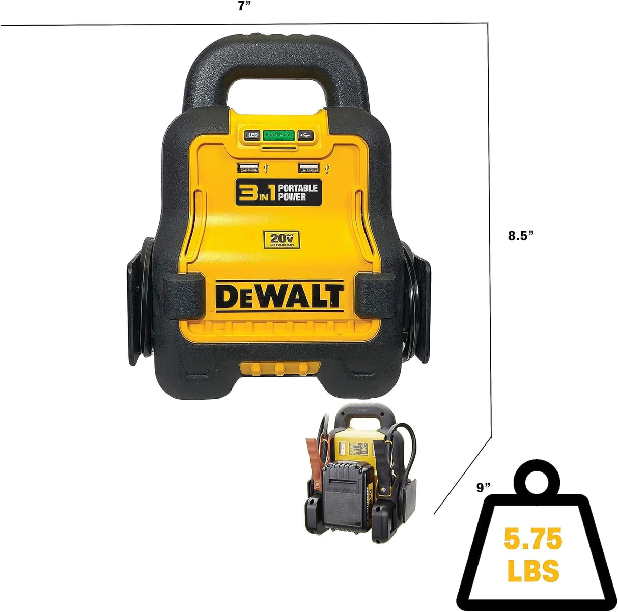 DeWalt Car Battery Jump Starter - 12V