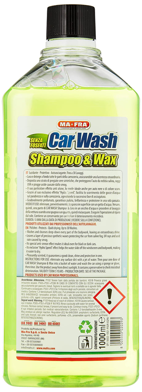 Mafra Car Wash shampoo & Cera 1000 ML