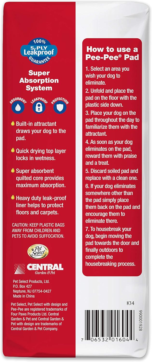 وسادات تبول للكلاب والكلاب الصغيرة من بيت سيليكت، 14 قطعة - 22x22 بوصة