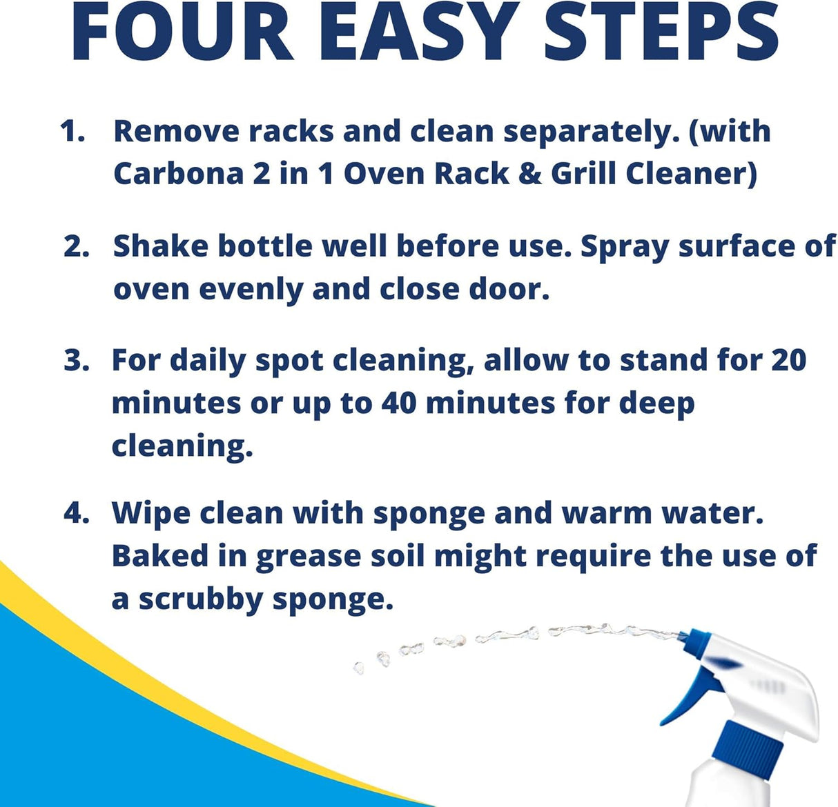 رذاذ منظف الفرن كاربونا غير قابل للتنقيط وخالي من الدخان، 16.8 أونصة