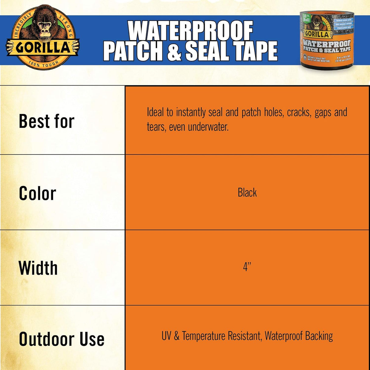 4x10 Patch/Seal Tape