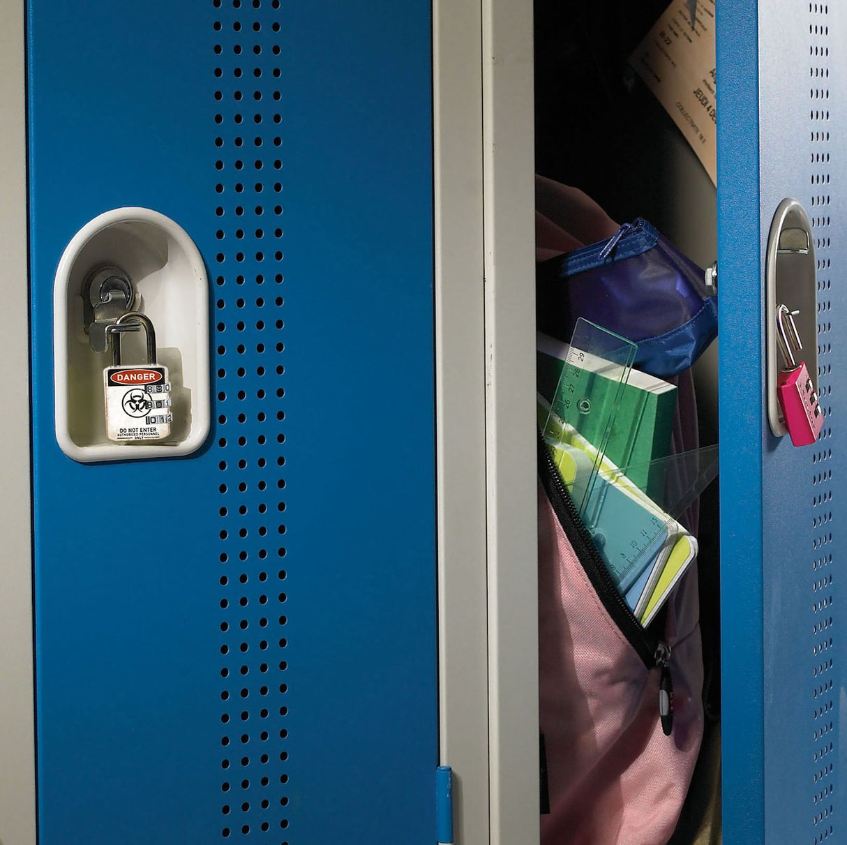 Master Lock Danger Warning Print Padlock, 30mm, Silver